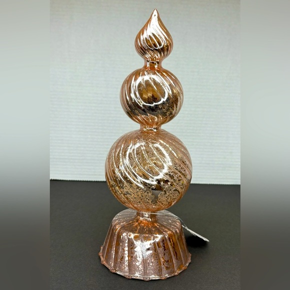 Anthropologie Other - NWT Anthropologie Stella Metallic Christmas Table Decor Lights Up 12”